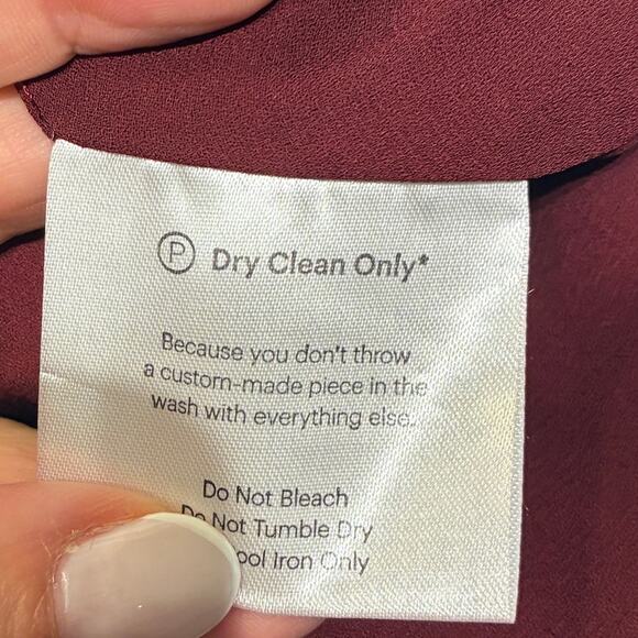 Fame and Partners Burgundy Lace Gown Sz 8 - Picture 8 of 12